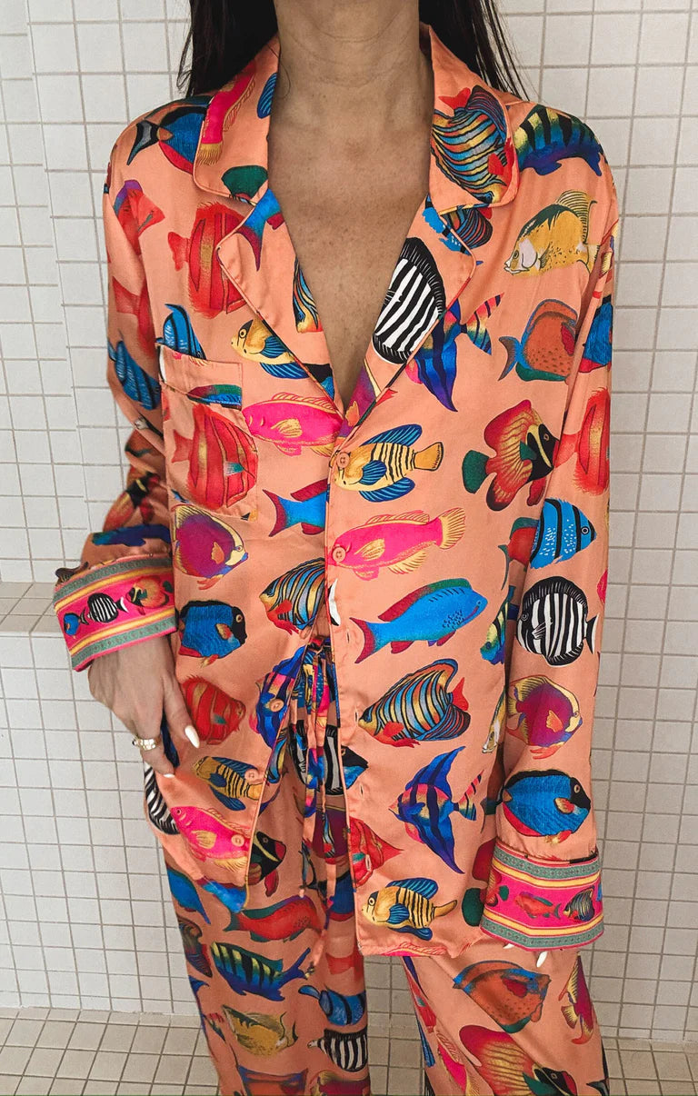 Classic PJ Collection - Coral Rainbow Reef Silky