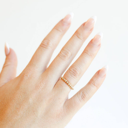 Ella Beaded Band Ring in Gold - BAY WINDOW