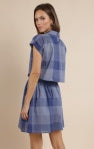 Voyage Cotton Check Shirt Mini Dress - Blue Multi - BAY WINDOW