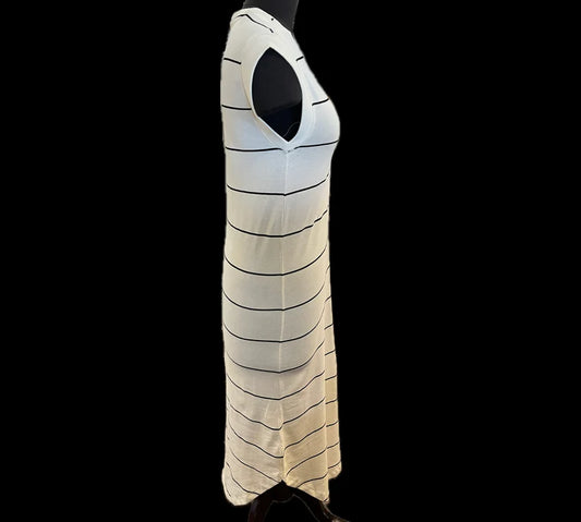 Calabasas Striped Midi Dress - Crystal - BAY WINDOW