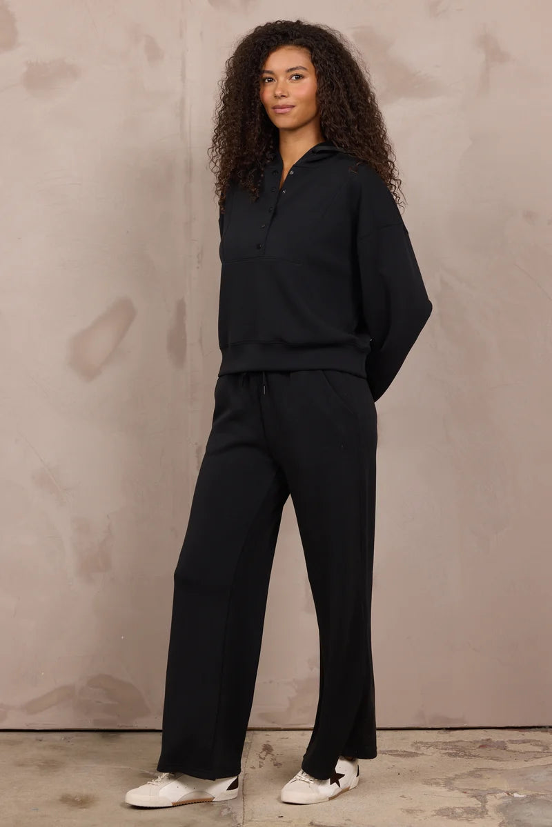 Black Luxe Cloud Wide Leg Pants