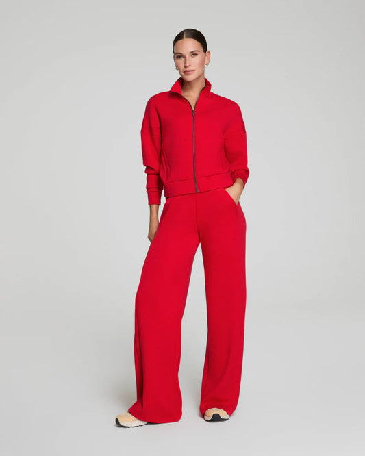 Spanx Airessentials Wide Leg Track Pant - Spanx Red - BAY WINDOW