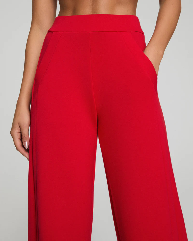 Spanx Airessentials Wide Leg Track Pant - Spanx Red - BAY WINDOW