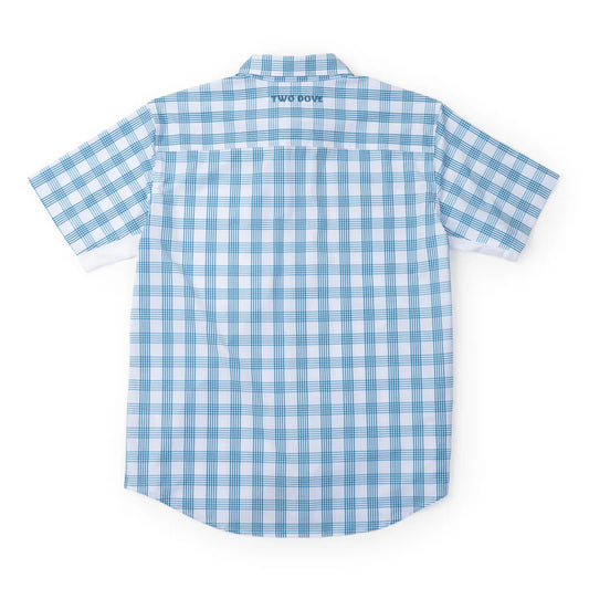 Rio Ultimate Outdoor Blend Short Sleeve - Teal Plaid - BAY WINDOW