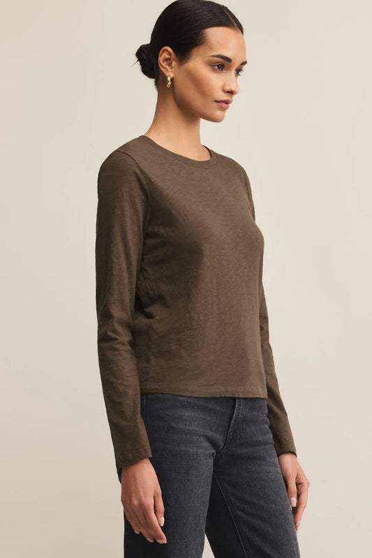 Modern Slub LS Tee - Tavern - BAY WINDOW