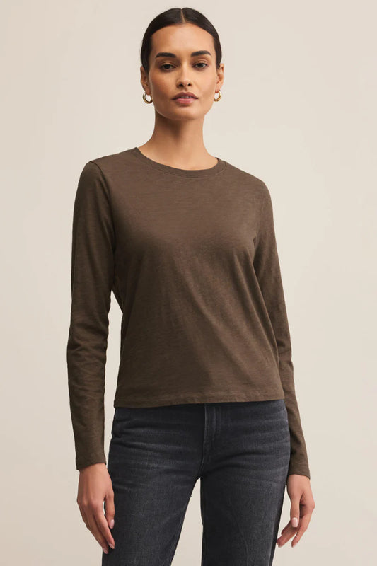 Modern Slub LS Tee - Tavern - BAY WINDOW