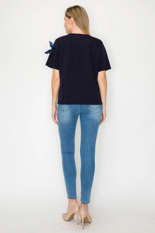 Navy Karely Top - BAY WINDOW