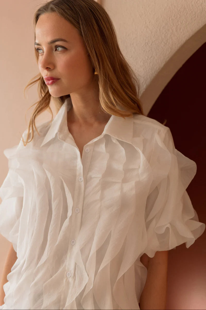 White Jhen Top - BAY WINDOW