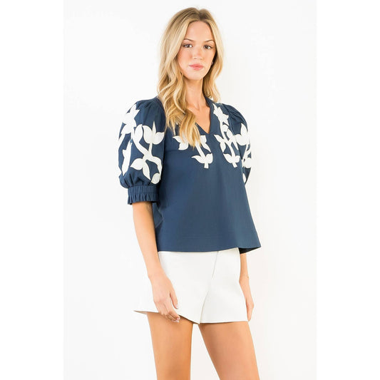 Peg Puff Sleeve Top