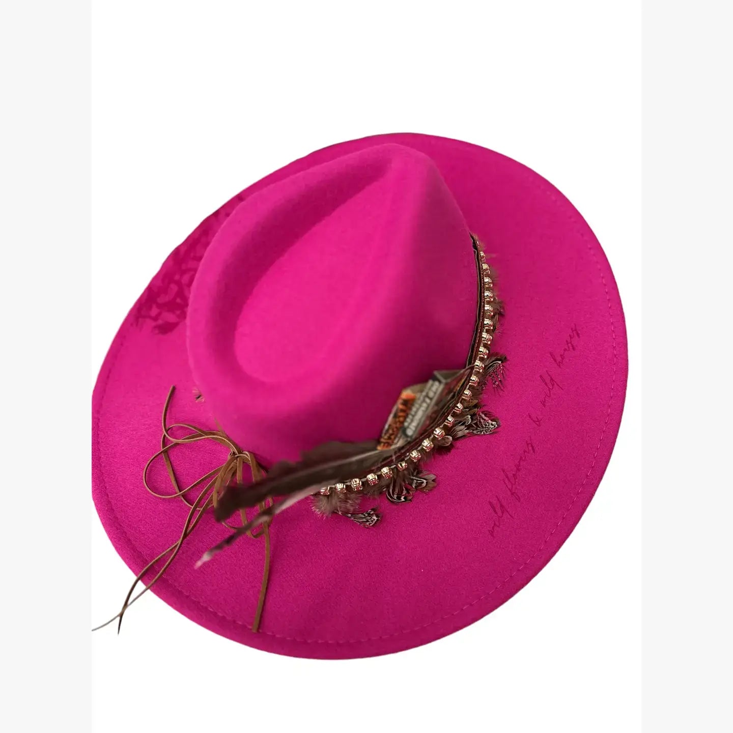 Wild Flowers Wild Horses Burned Hat Cowboy Western Hat RTS - BAY WINDOW