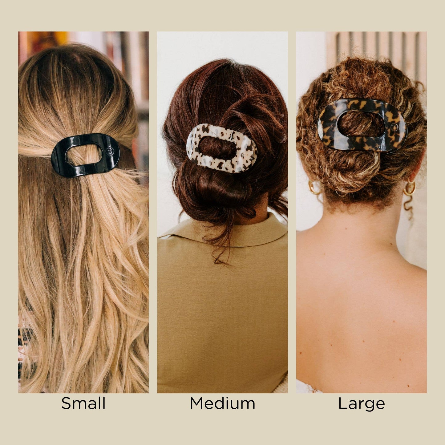 Flat Round Hair Clip | Large