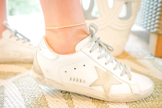 3MM Gold Beaded Anklet - BAY WINDOW