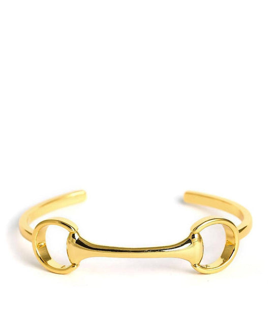 Gold Horse Bit Cuff - 18k Plated - BAY WINDOW
