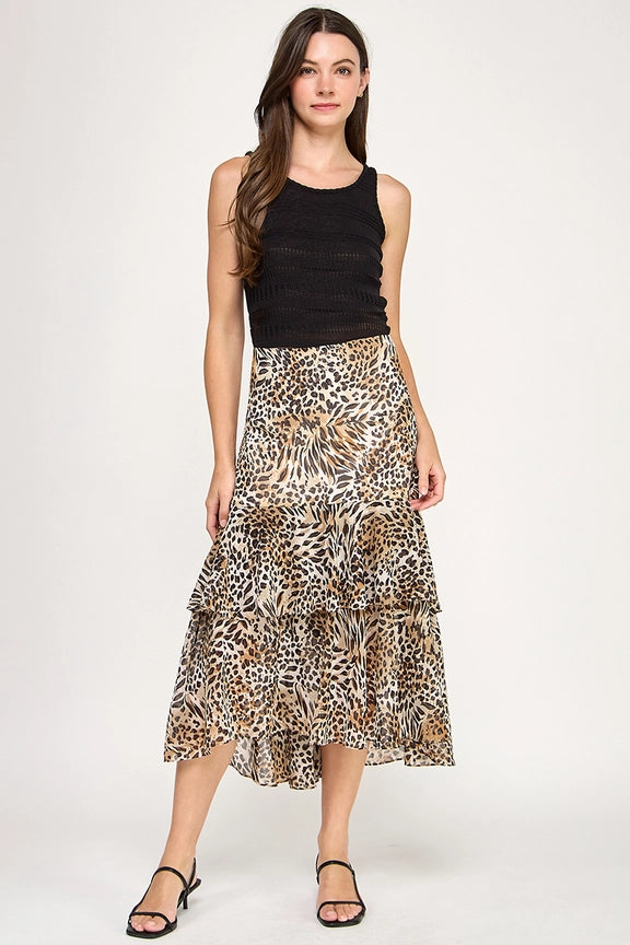 Animal Print Maxi Skirt - BAY WINDOW