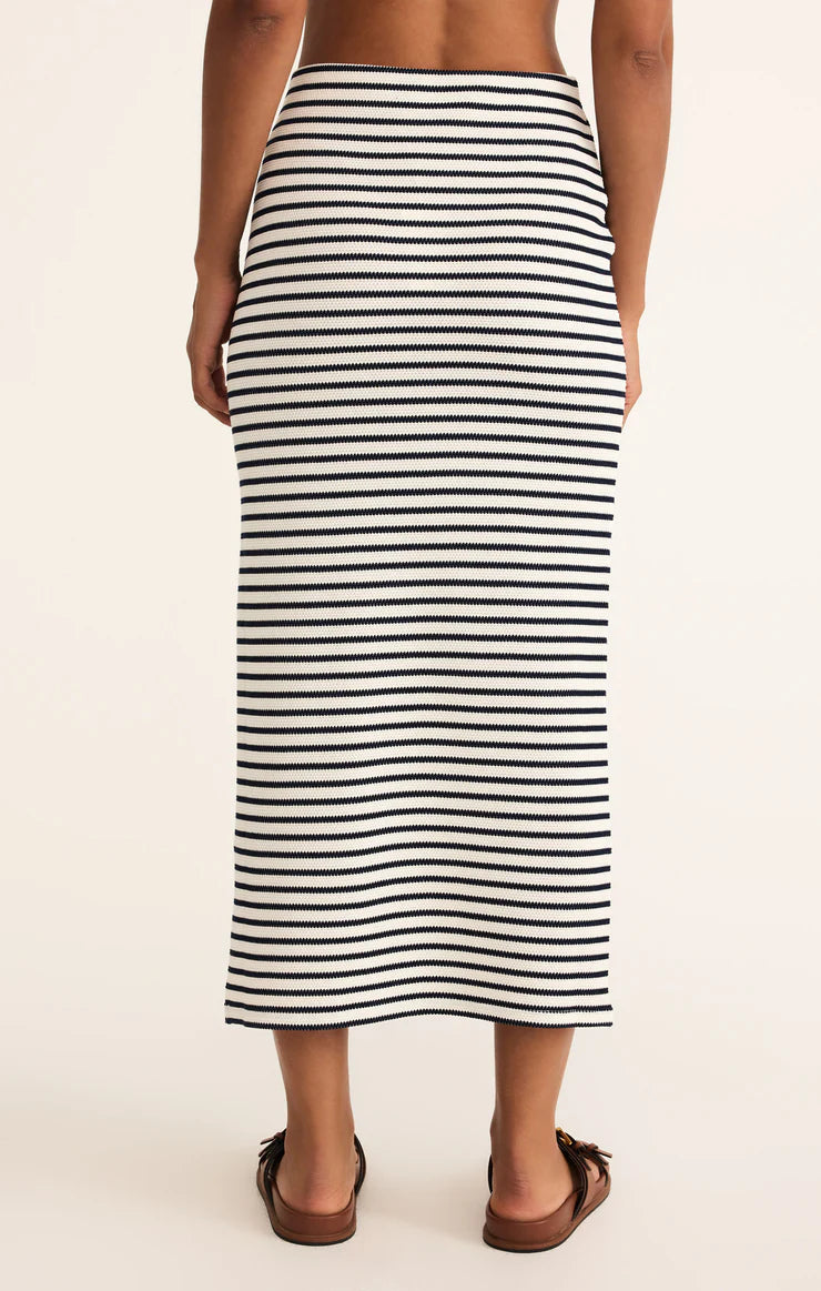 Ainslie Stripe Midi Skirt - Eclipse - BAY WINDOW