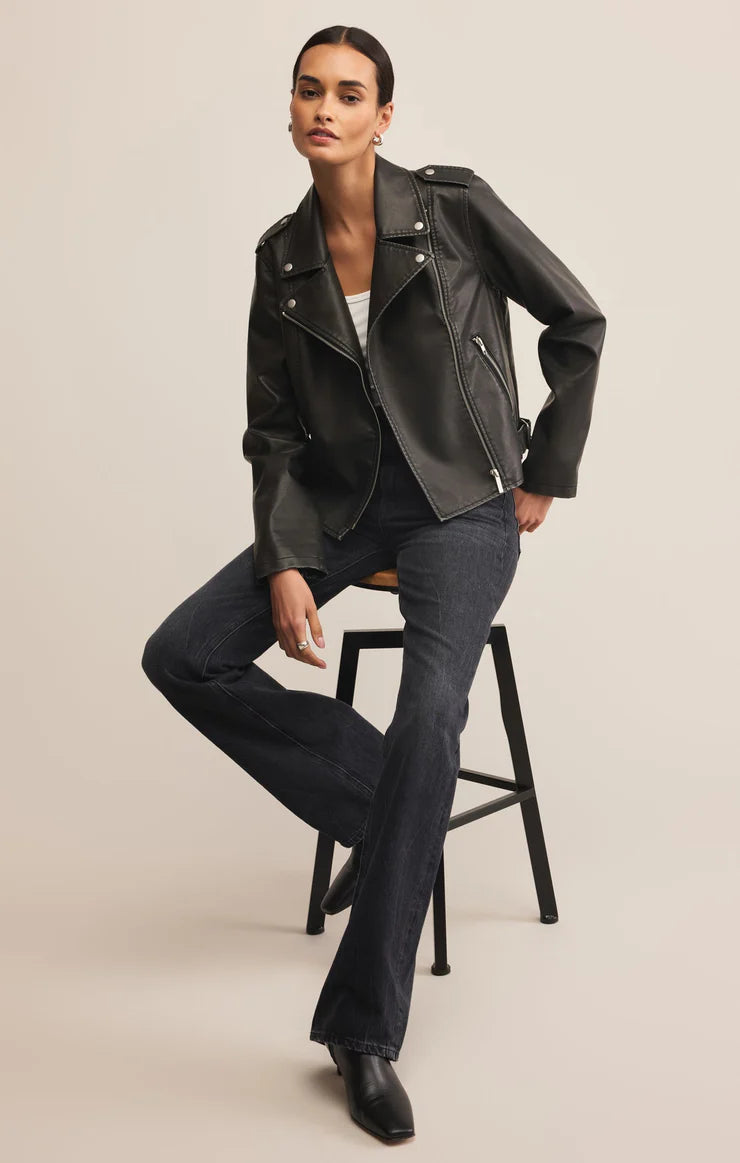 Alchemy Moto Jacket - Black - BAY WINDOW