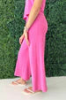 Scout Jersey Crop Flare Pant - Island Pink