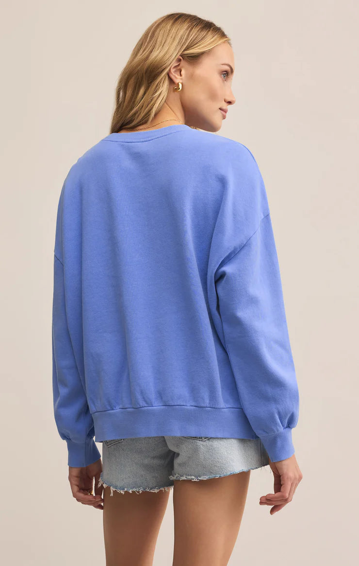 America Sunday Sweatshirt - Surf Blue - BAY WINDOW