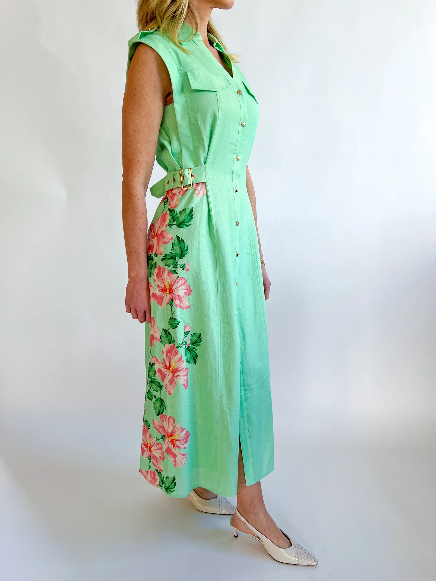 Hillary Dress - Pink Hibiscus