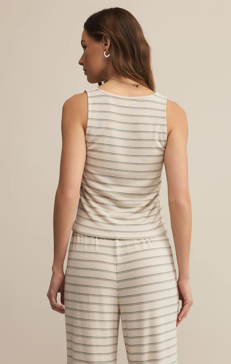 Lana Stripe Tank - Hunter Green