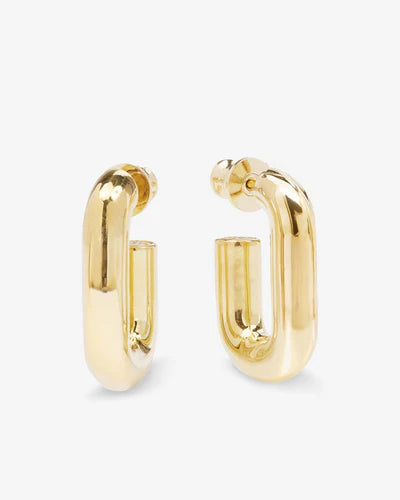 Lil' Frankie Chain Huggies - Gold - BAY WINDOW