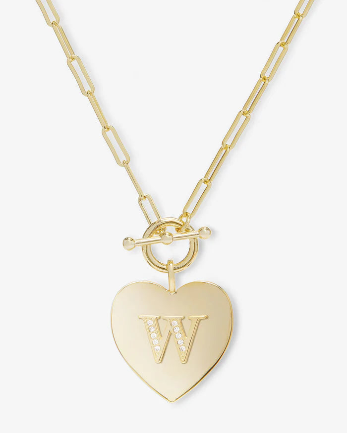 Love Letters Heart Medallion Necklace - BAY WINDOW