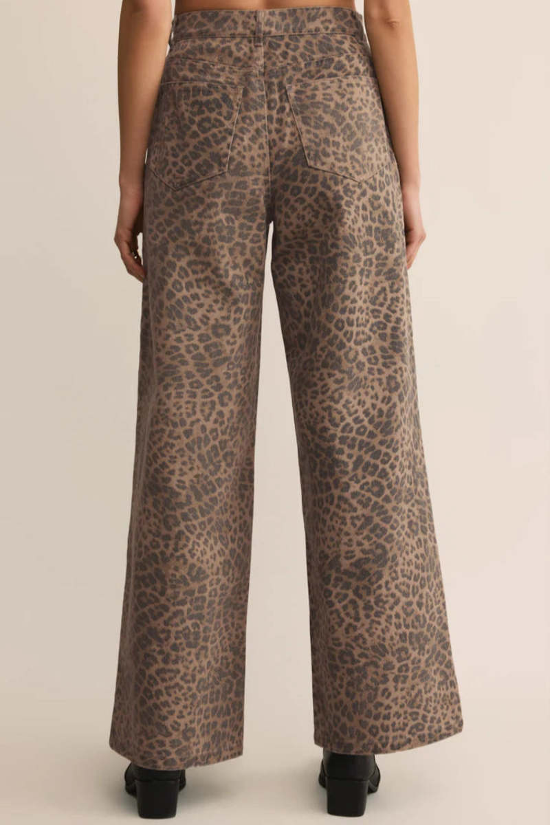 Marli Denim Leopard Pant - Desert Tan