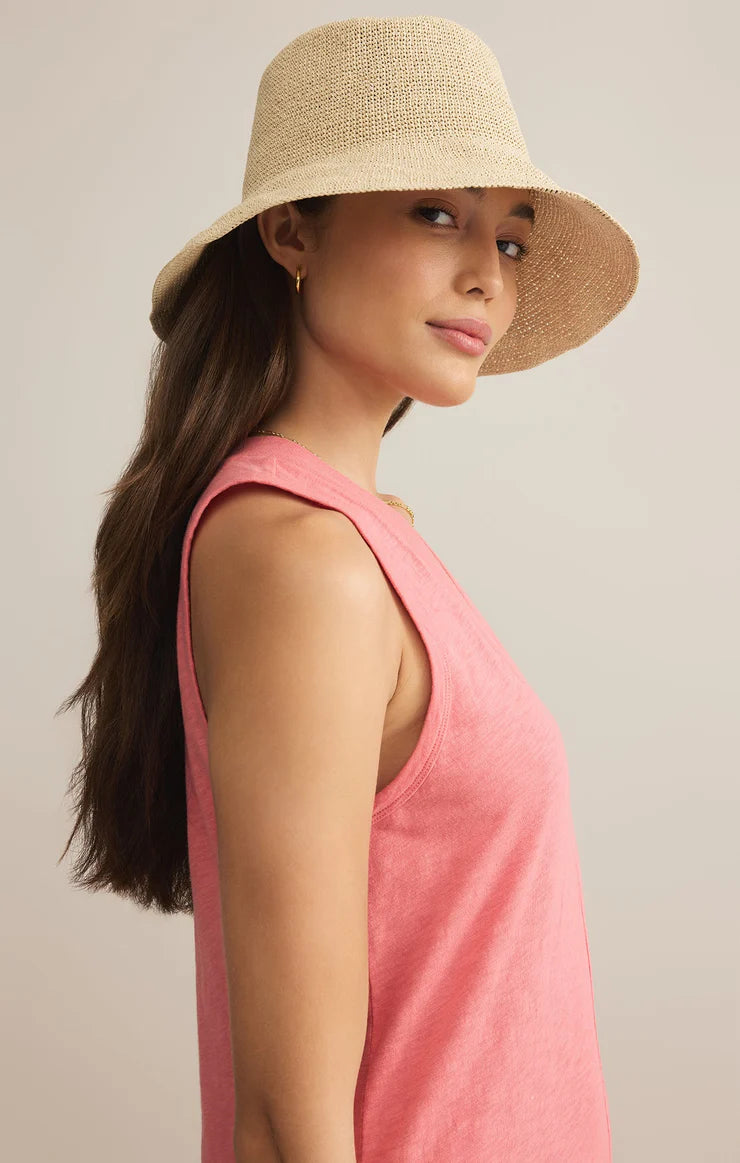 Mira Straw Bucket Hat - Multicolor