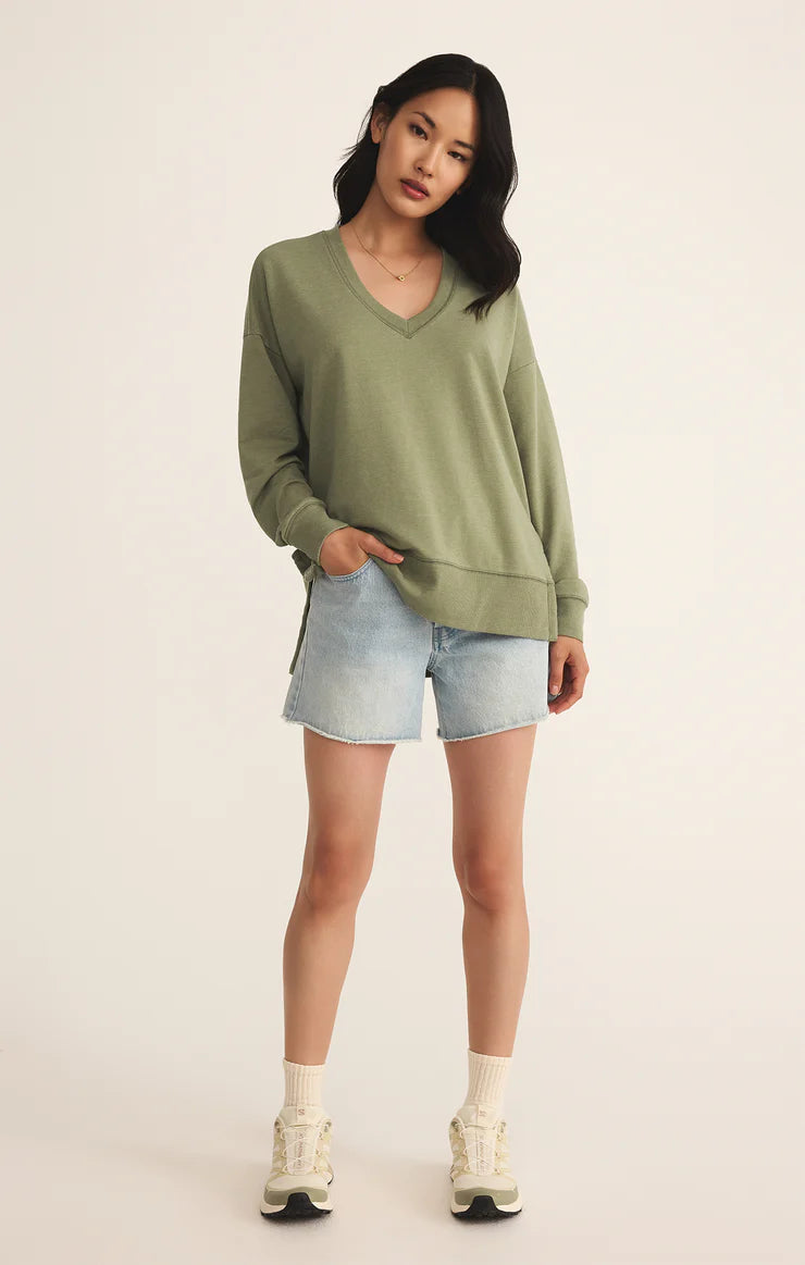 Modern V-Neck Weekender - Avocado - BAY WINDOW