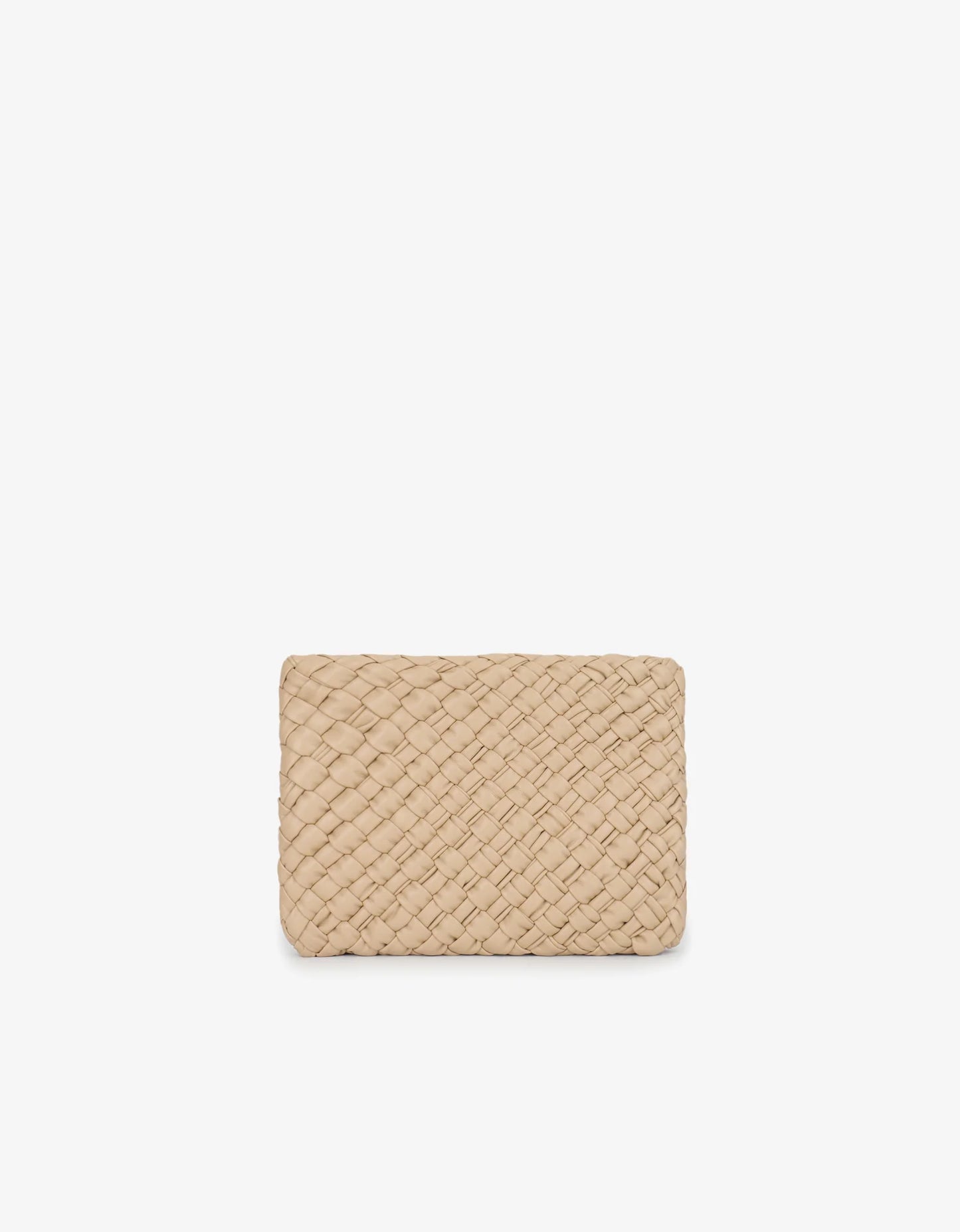 Nieves Woven Clutch - Light Tan - BAY WINDOW