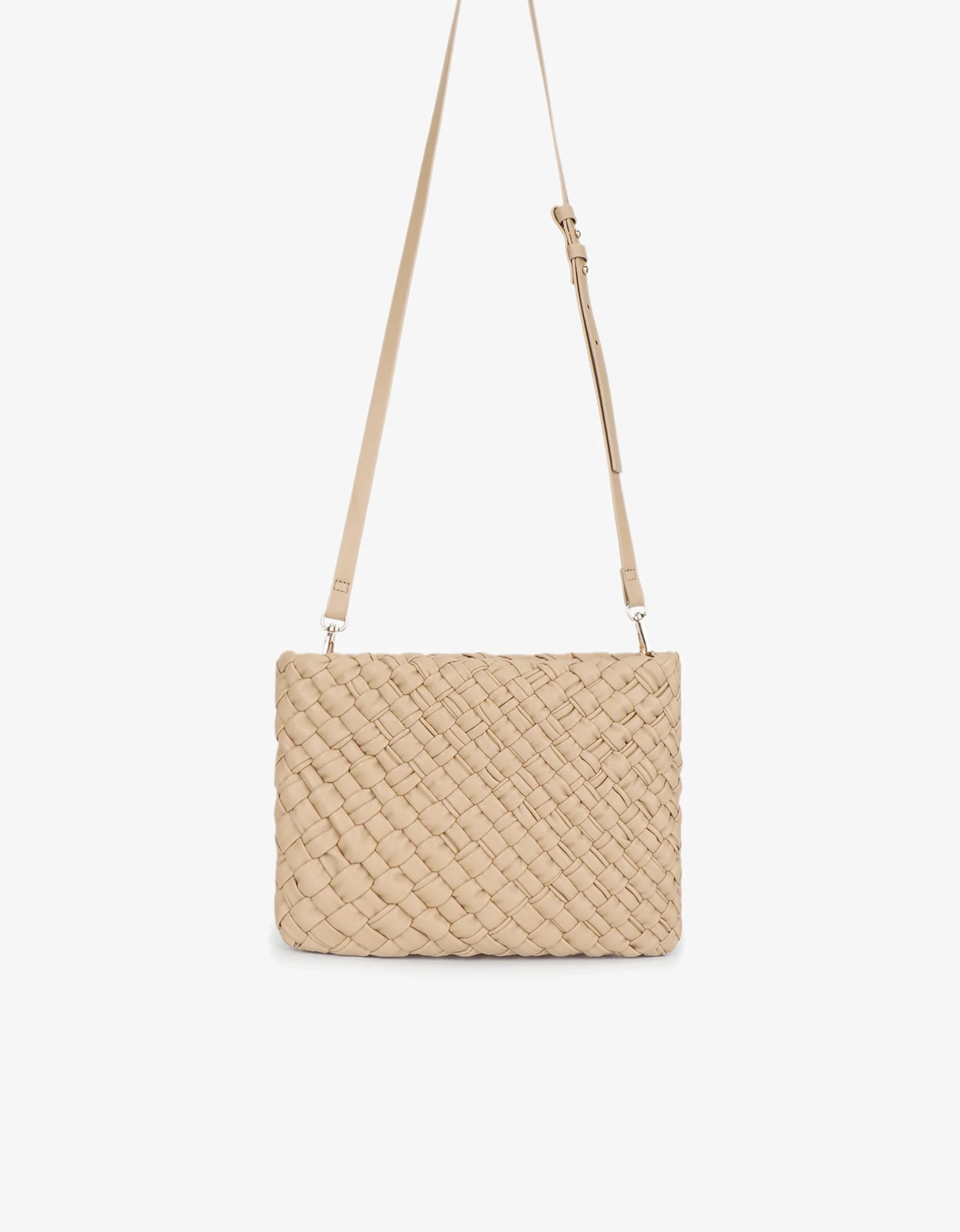 Nieves Woven Clutch - Light Tan - BAY WINDOW