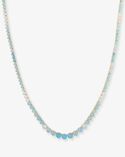 Not Your Basic Graduated Ombre Tennis Necklace - BAY WINDOW