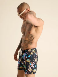 The Black Light Nights 5.5" (Classic Swim Trunk) - BAY WINDOW
