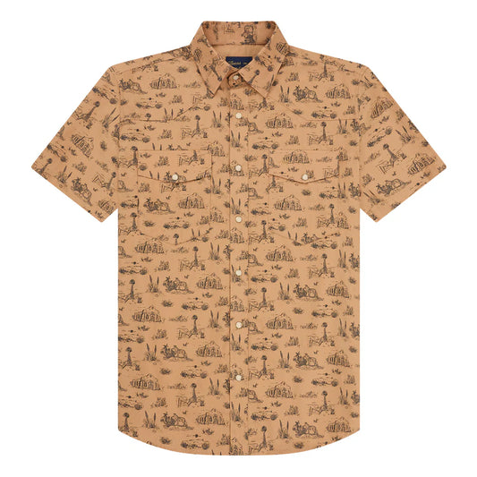 Ranger Pearl Snap Short Sleeve - West Texas Toile - BAY WINDOW