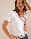 Indigo Palms Lux Tee - White - BAY WINDOW