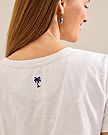 Indigo Palms Lux Tee - White - BAY WINDOW