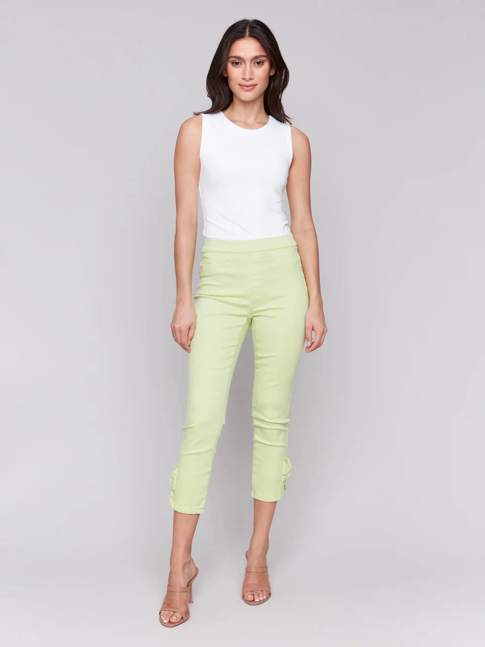 Side Knot Cropped Pant - Keylime - BAY WINDOW