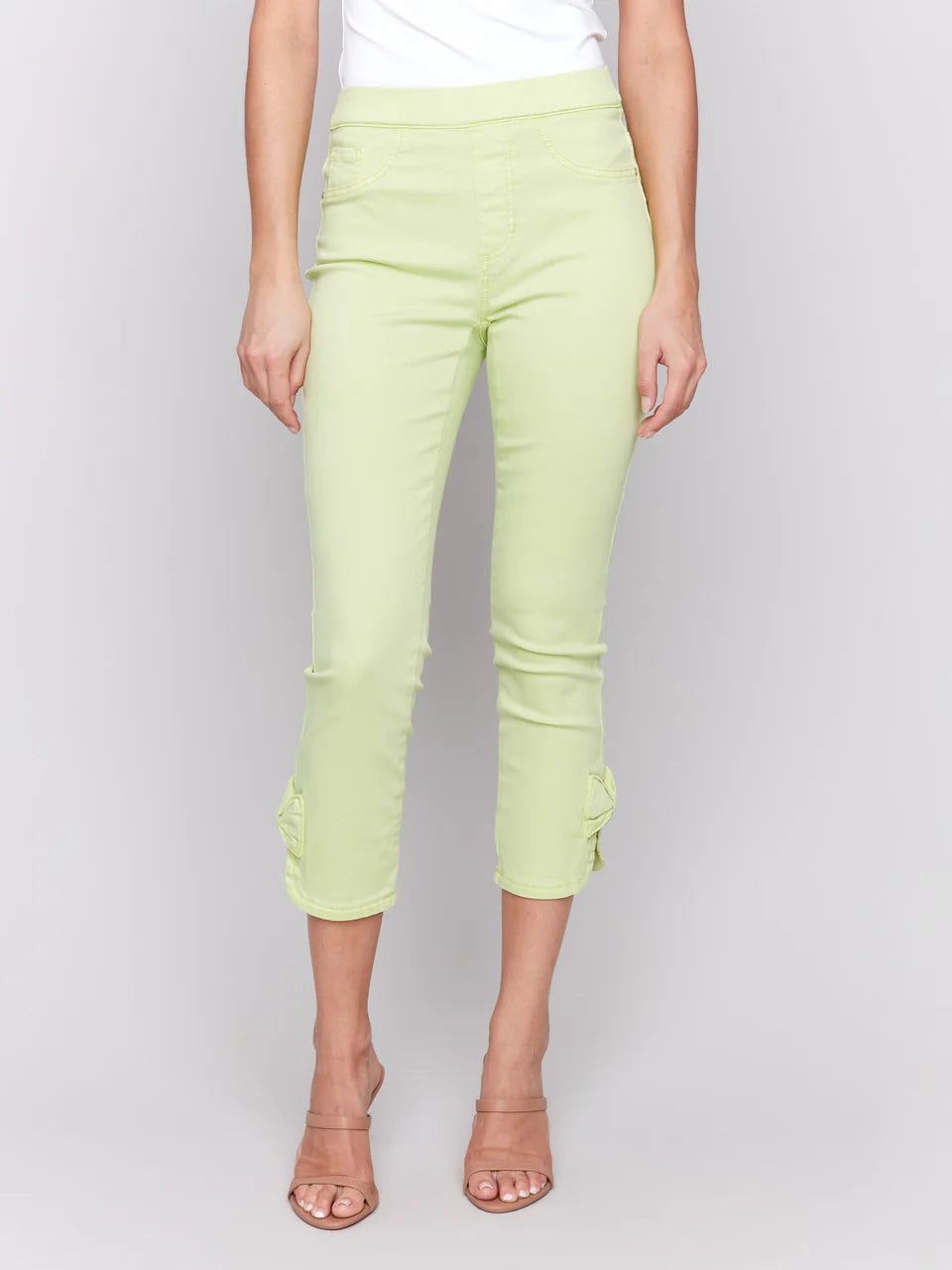 Side Knot Cropped Pant - Keylime - BAY WINDOW