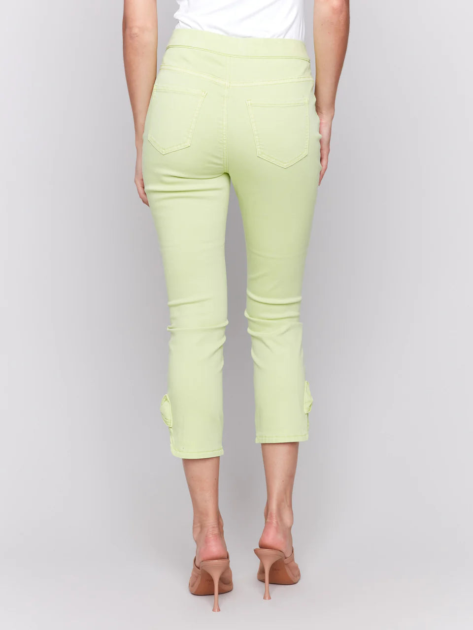 Side Knot Cropped Pant - Keylime - BAY WINDOW