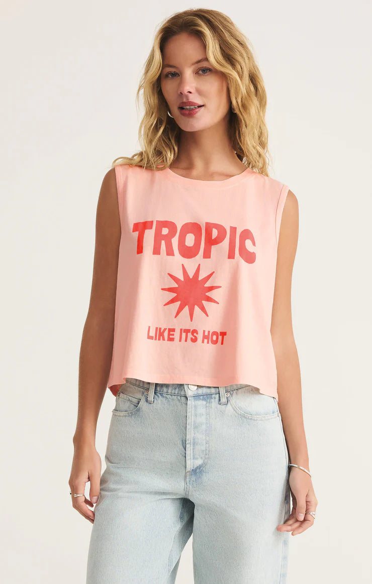 Tropic La Mer Tank - Cheeky Pink