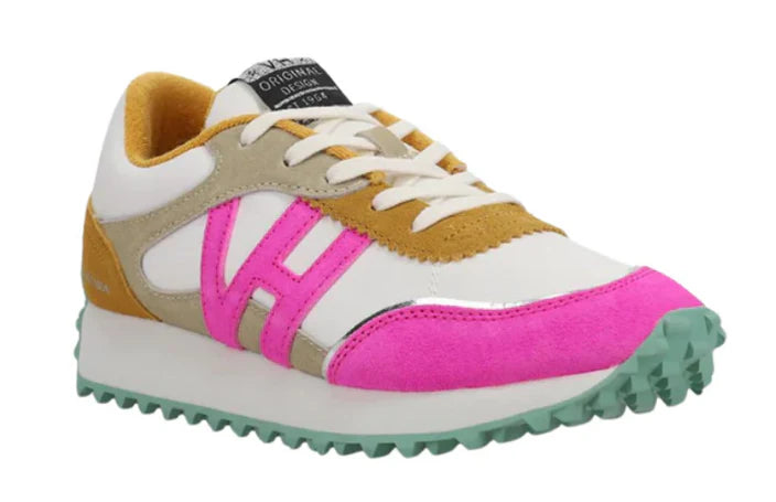 Cosmic 9 Sneaker - Mustard/Neon Pink - BAY WINDOW