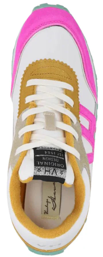 Cosmic 9 Sneaker - Mustard/Neon Pink - BAY WINDOW