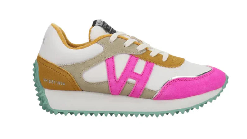 Cosmic 9 Sneaker - Mustard/Neon Pink - BAY WINDOW