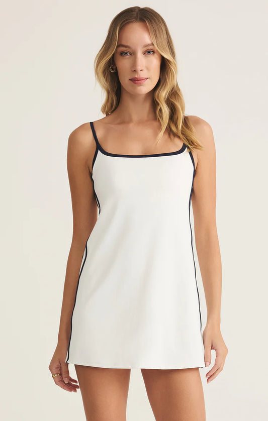 Varsity Dress - White - BAY WINDOW