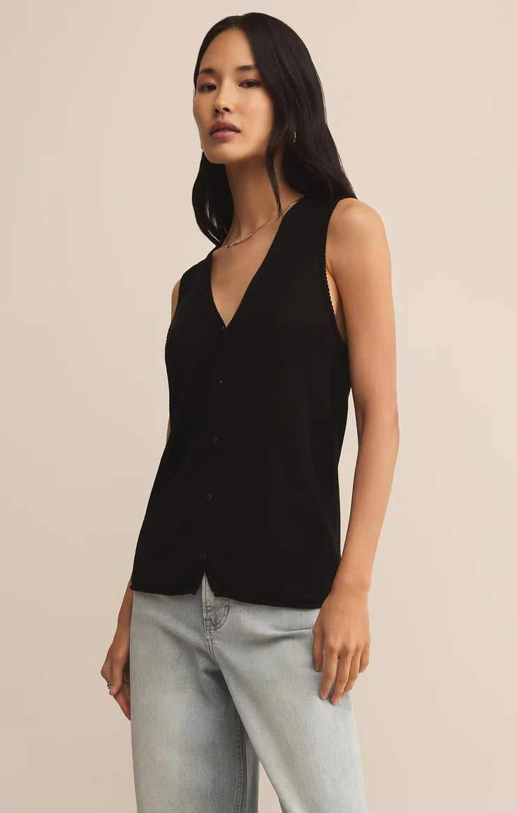 Wanderlust Sweater Vest - Black - BAY WINDOW
