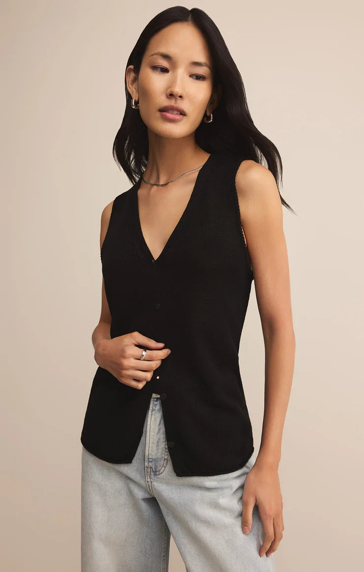 Wanderlust Sweater Vest - Black - BAY WINDOW