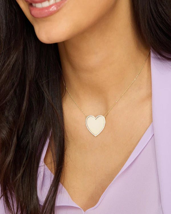 You Have My Heart Pave Necklace 15' - BAY WINDOW