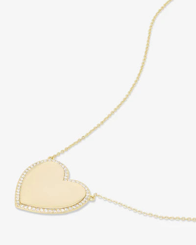 You Have My Heart Pave Necklace 15' - BAY WINDOW