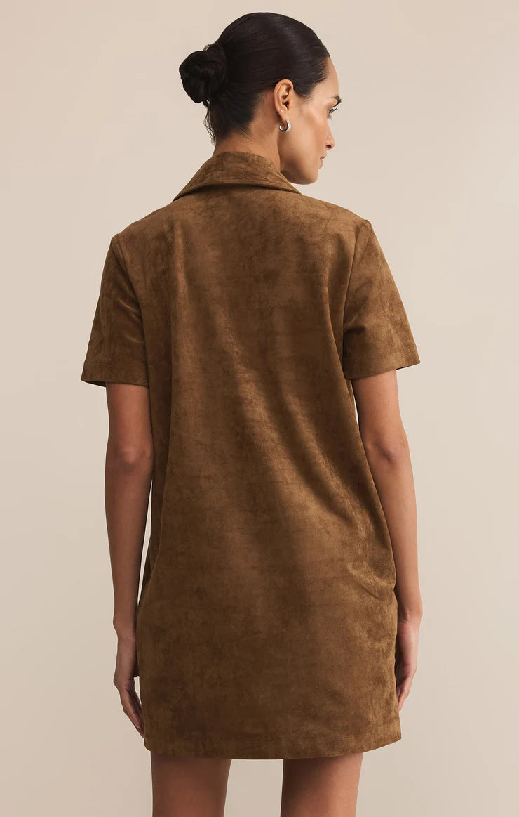 Authentic Suede Mini Dress - Coconut - BAY WINDOW