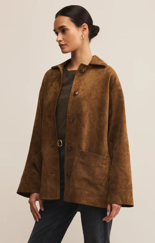 Decker Suede Chore Jacket - Coconut - BAY WINDOW